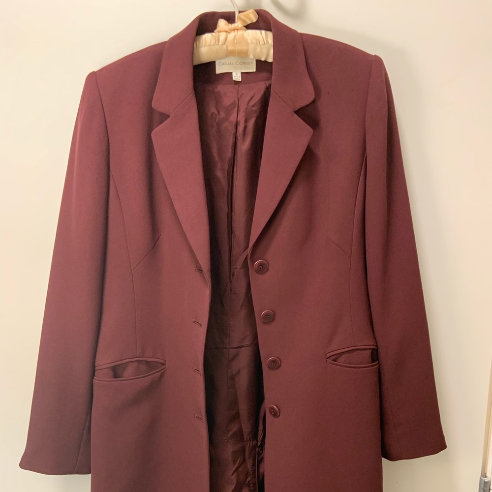 Vintage Burgundy Long Jacket